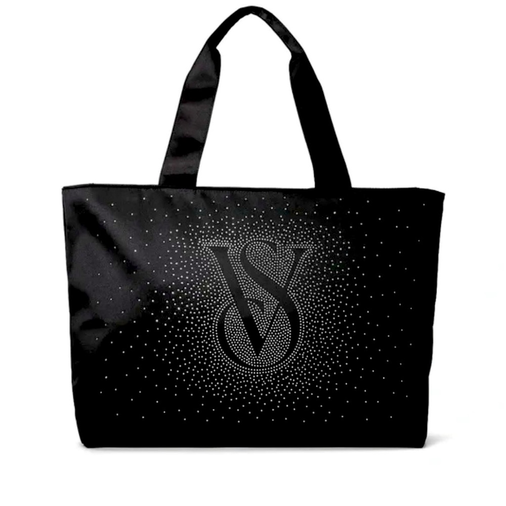 Victoria's Secret Black Shine Tote - new with tags